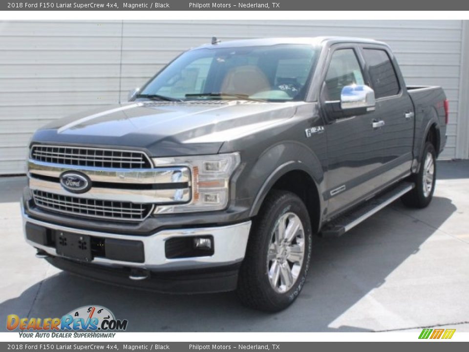 2018 Ford F150 Lariat SuperCrew 4x4 Magnetic / Black Photo #3