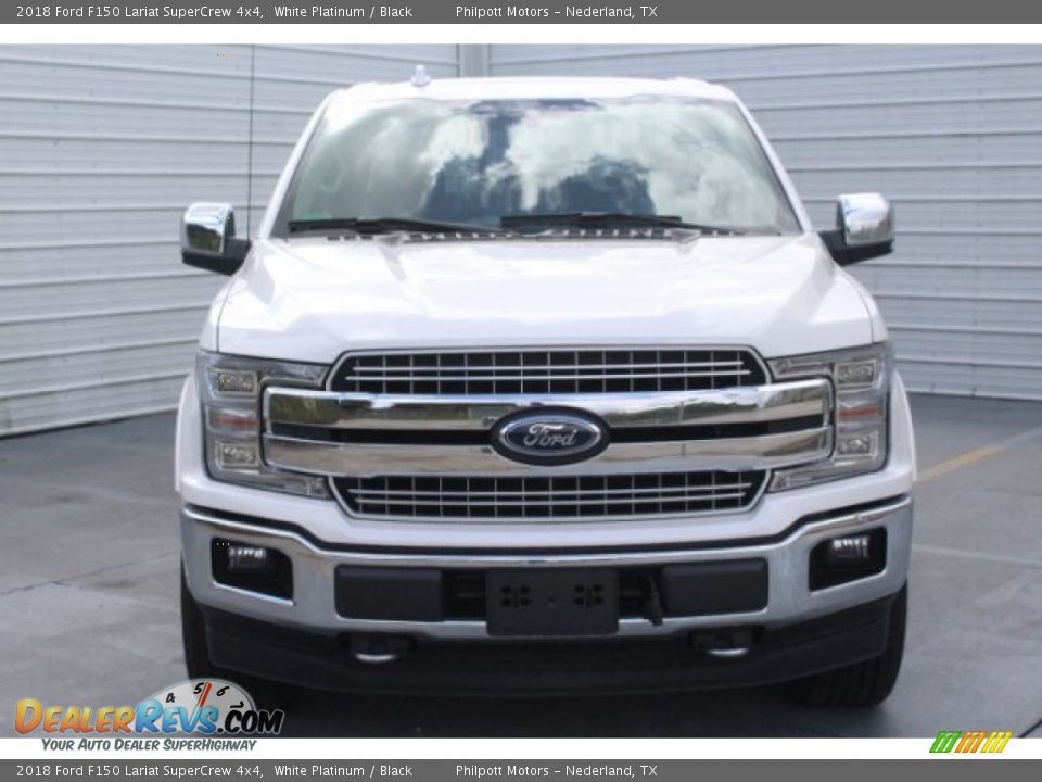 2018 Ford F150 Lariat SuperCrew 4x4 White Platinum / Black Photo #2