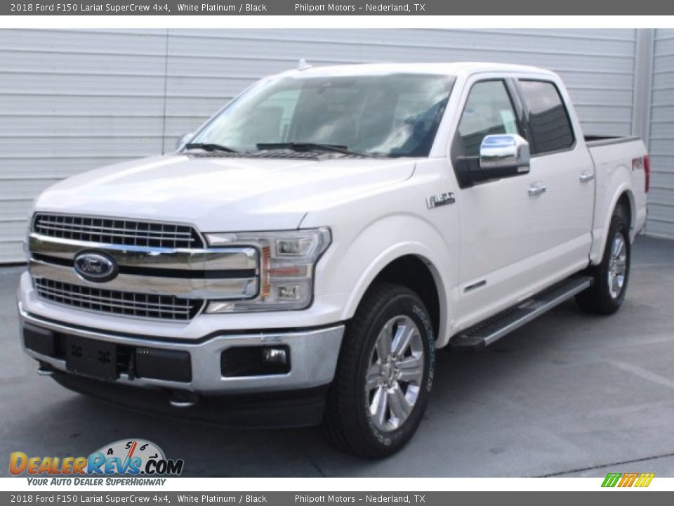 2018 Ford F150 Lariat SuperCrew 4x4 White Platinum / Black Photo #3