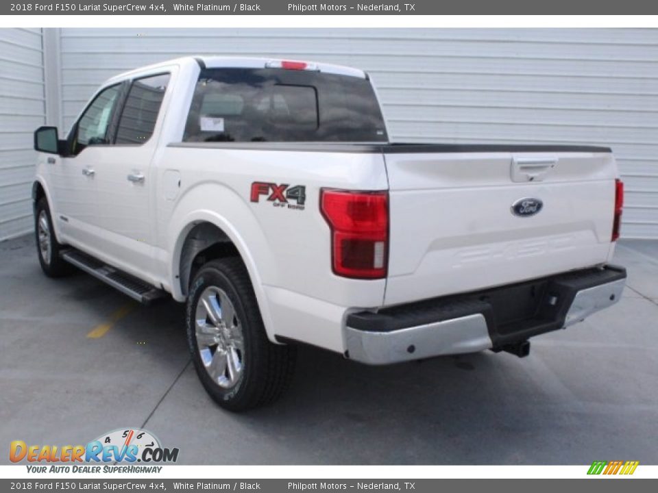 2018 Ford F150 Lariat SuperCrew 4x4 White Platinum / Black Photo #8