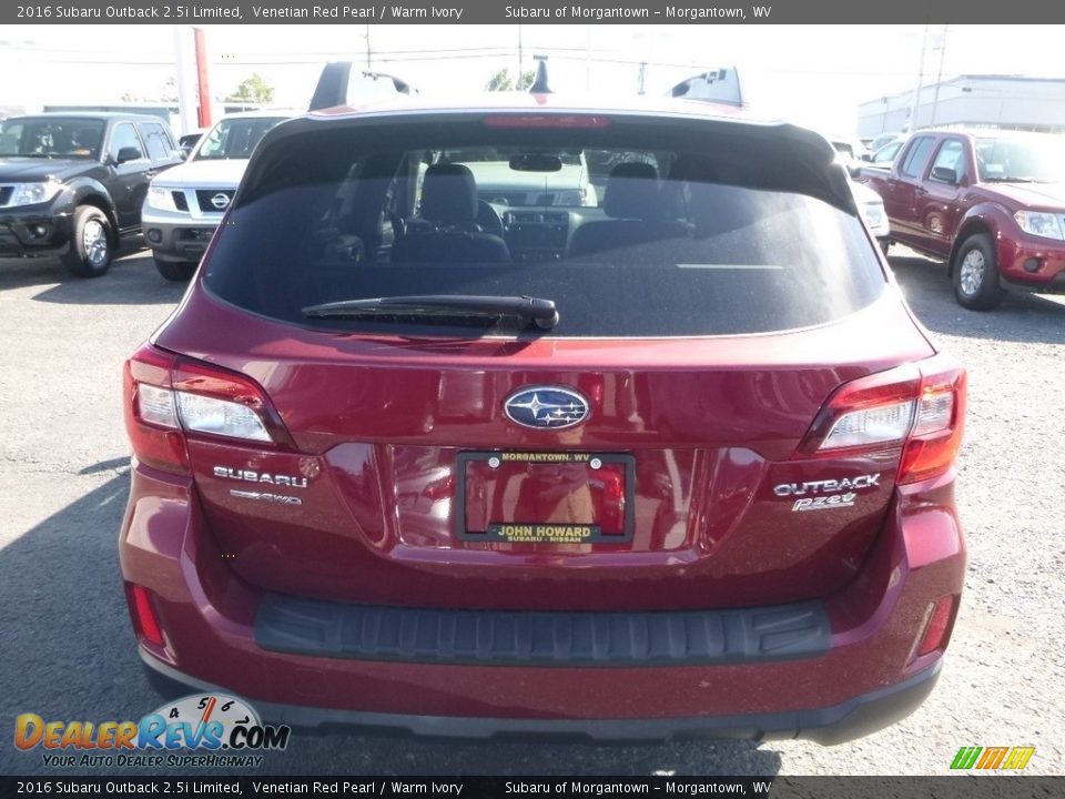2016 Subaru Outback 2.5i Limited Venetian Red Pearl / Warm Ivory Photo #5