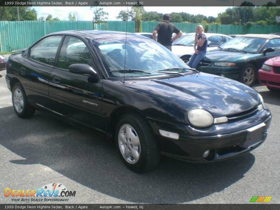 1999 Dodge Neon Highline Sedan Black / Agate Photo #2
