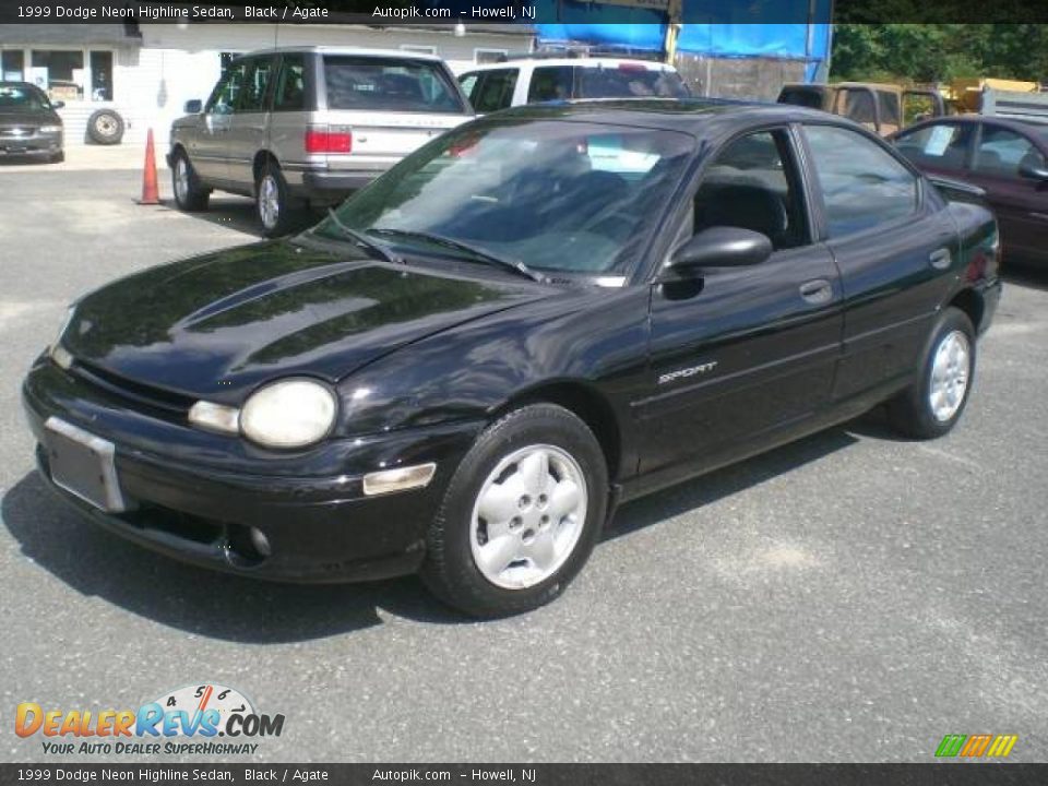 1999 Dodge Neon Highline Sedan Black / Agate Photo #3