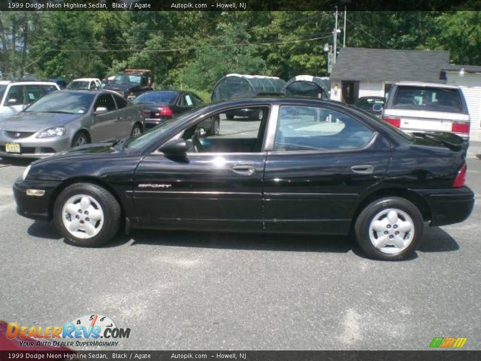 1999 Dodge Neon Highline Sedan Black / Agate Photo #4