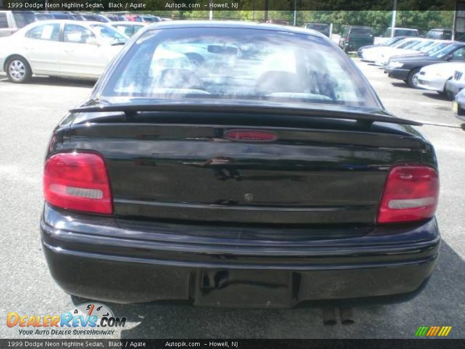 1999 Dodge Neon Highline Sedan Black / Agate Photo #6