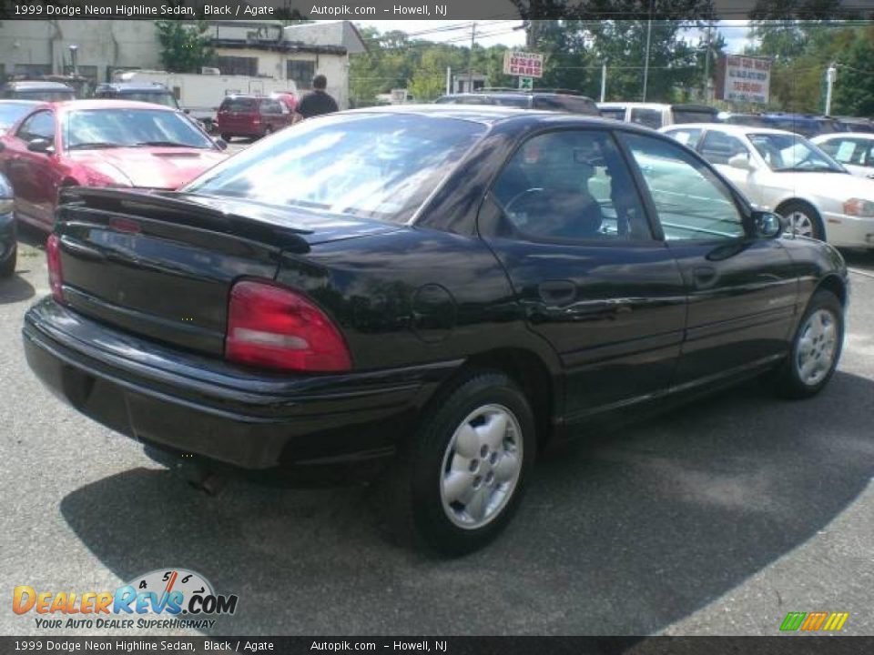 1999 Dodge Neon Highline Sedan Black / Agate Photo #7
