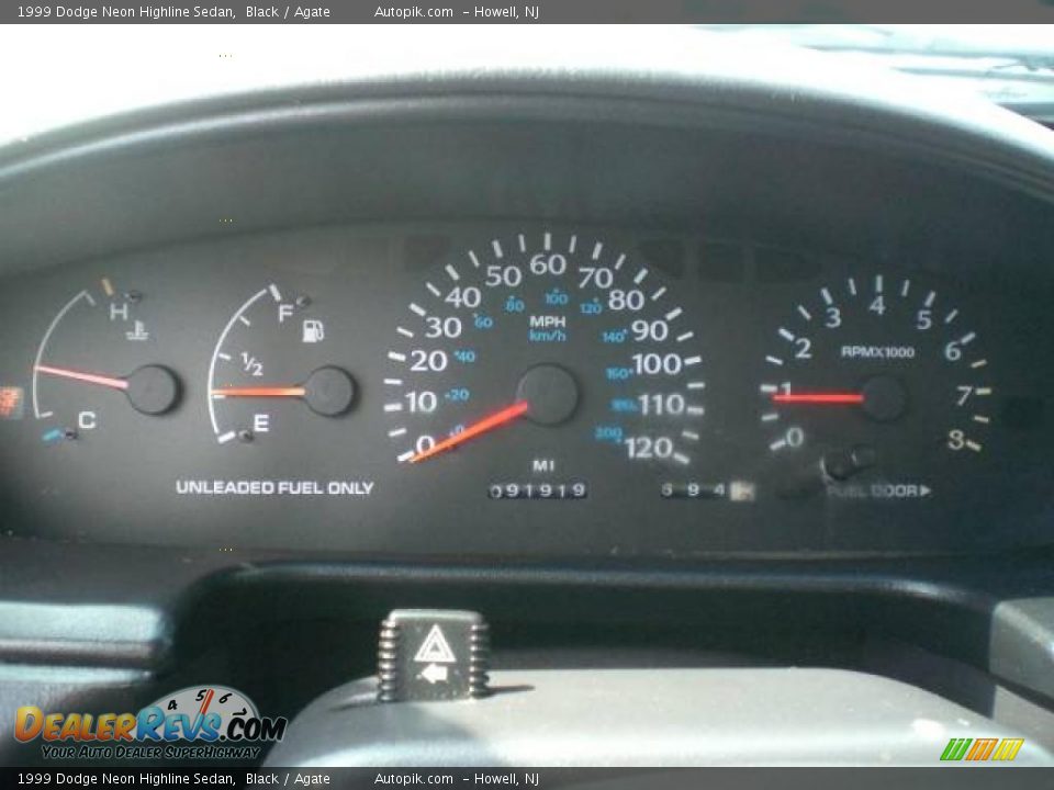 1999 Dodge Neon Highline Sedan Black / Agate Photo #16