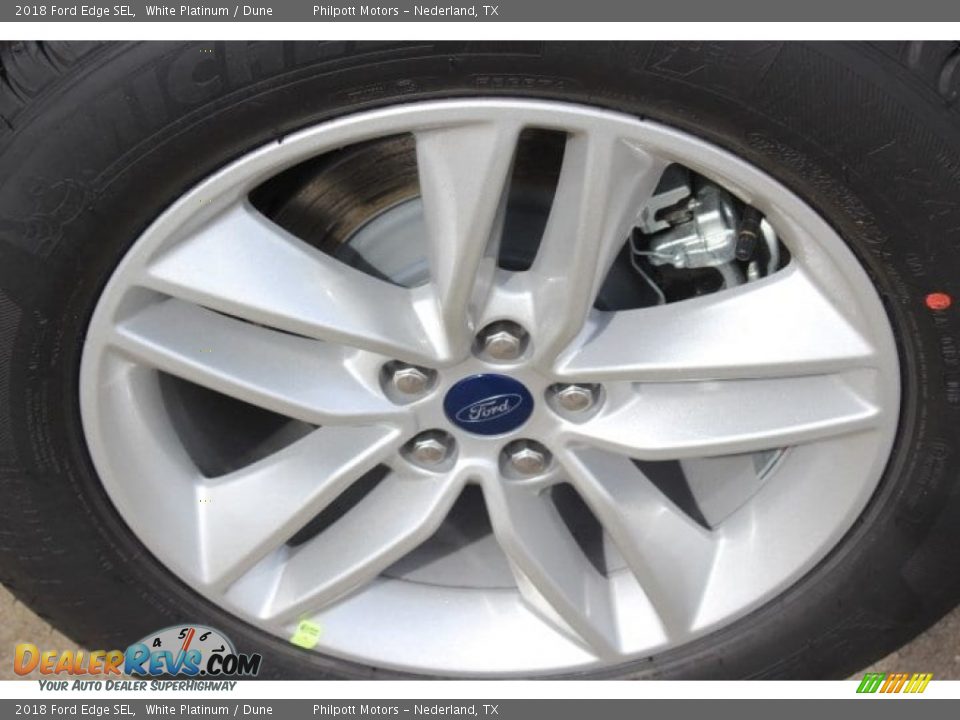 2018 Ford Edge SEL White Platinum / Dune Photo #5