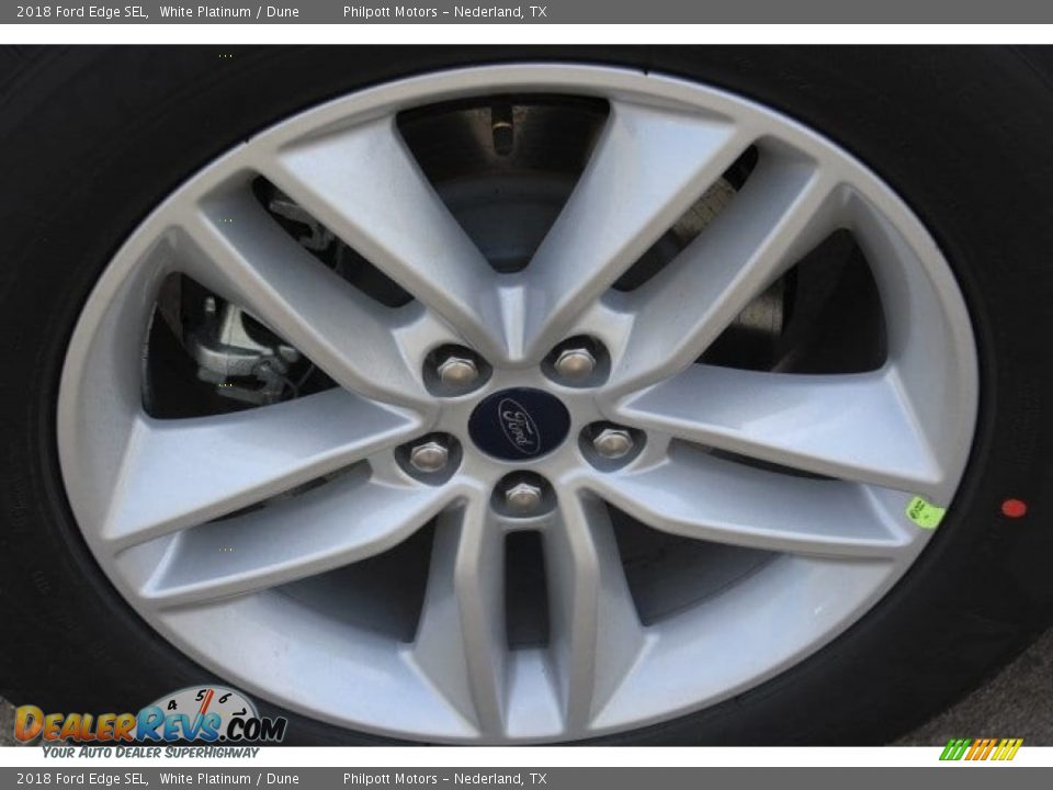2018 Ford Edge SEL White Platinum / Dune Photo #10
