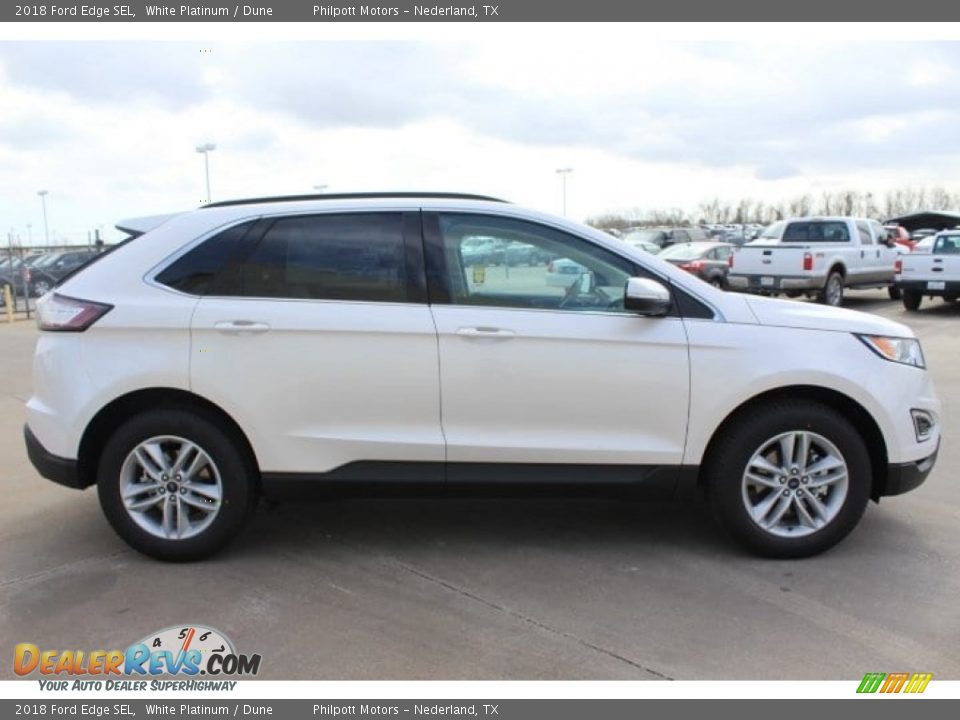 2018 Ford Edge SEL White Platinum / Dune Photo #12