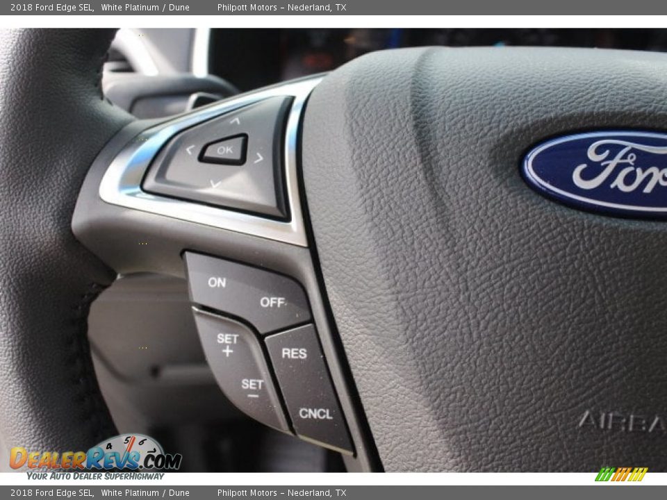 2018 Ford Edge SEL White Platinum / Dune Photo #22