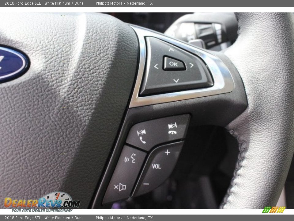 2018 Ford Edge SEL White Platinum / Dune Photo #23