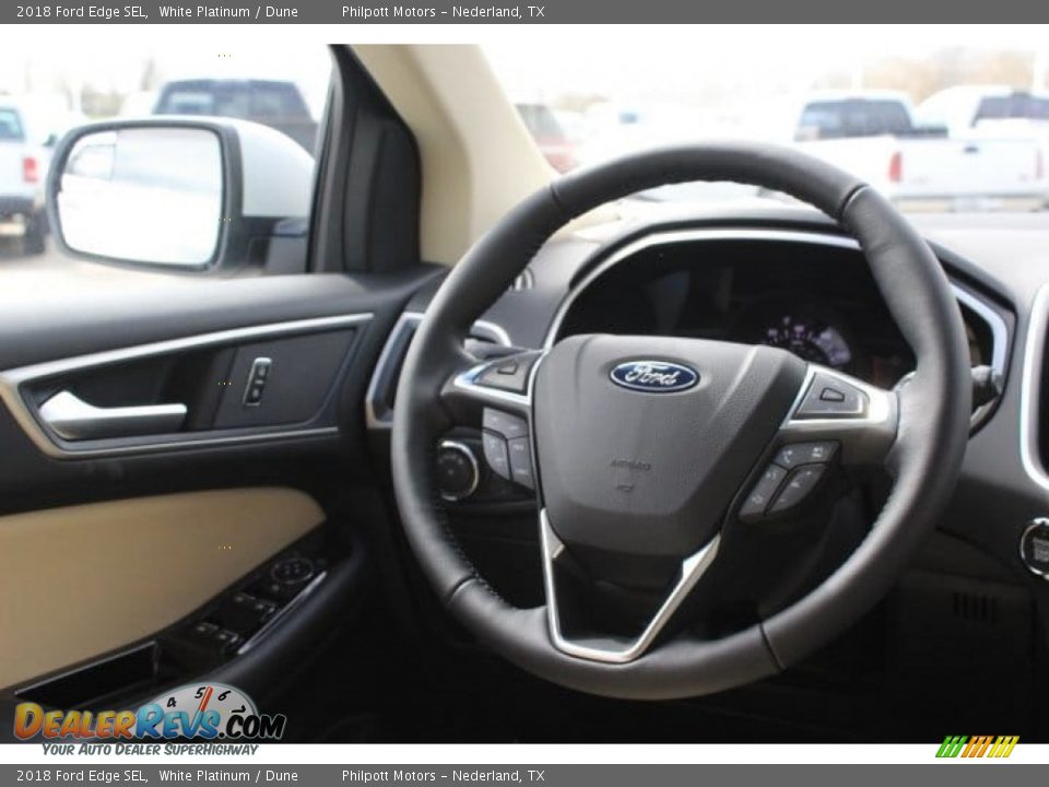 2018 Ford Edge SEL White Platinum / Dune Photo #27