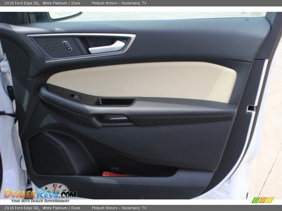 2018 Ford Edge SEL White Platinum / Dune Photo #32