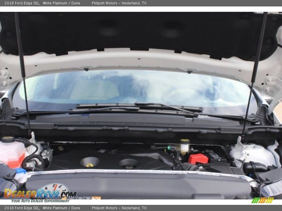 2018 Ford Edge SEL White Platinum / Dune Photo #35