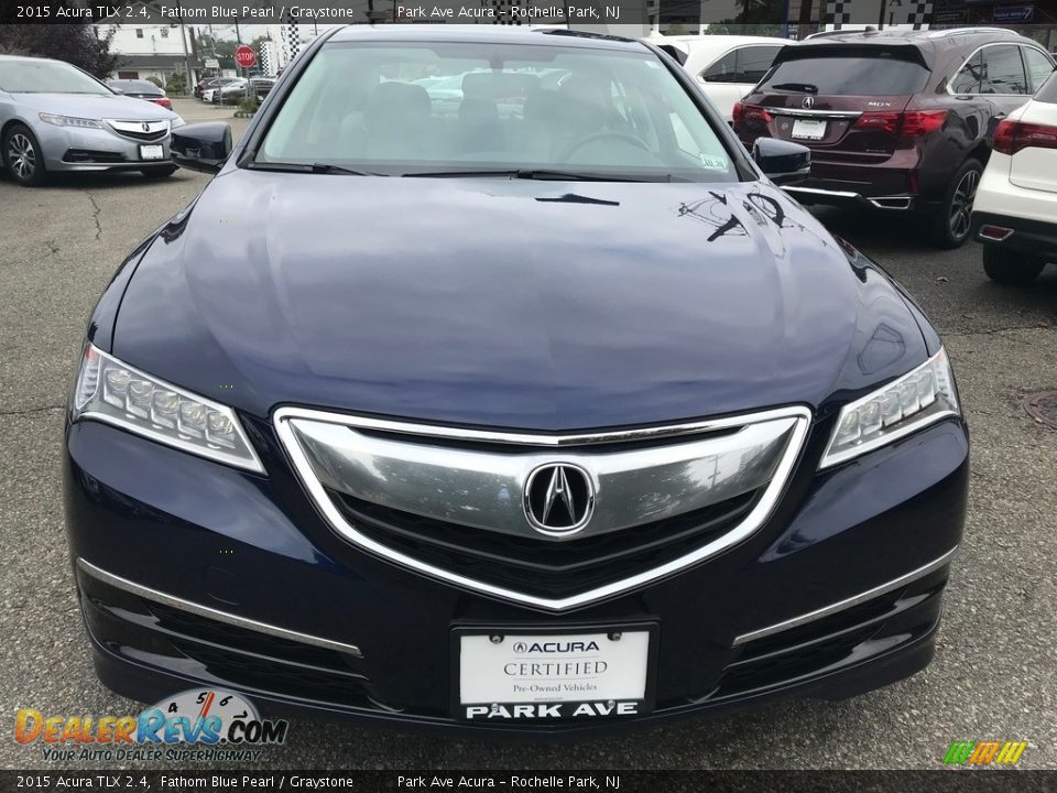 2015 Acura TLX 2.4 Fathom Blue Pearl / Graystone Photo #2