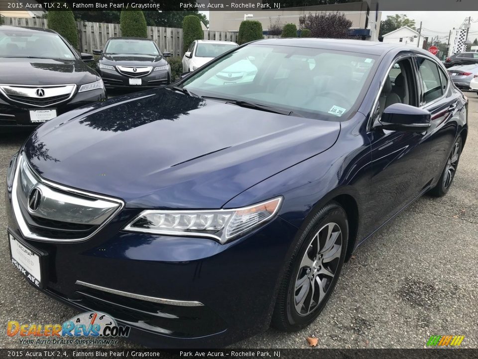 2015 Acura TLX 2.4 Fathom Blue Pearl / Graystone Photo #3