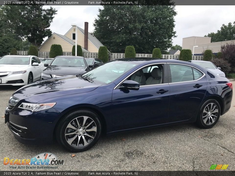 2015 Acura TLX 2.4 Fathom Blue Pearl / Graystone Photo #4