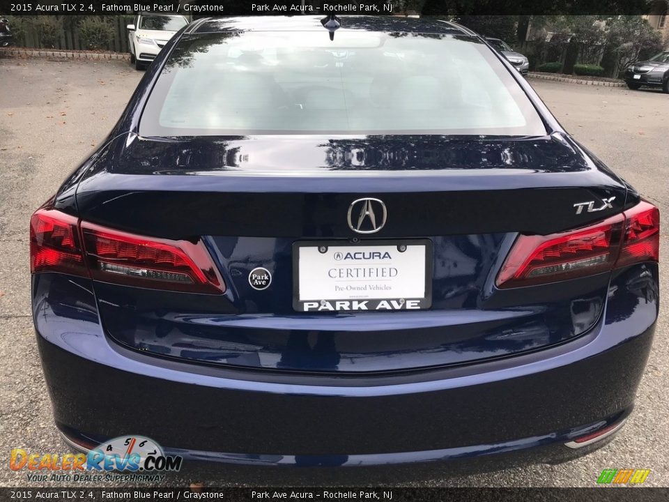 2015 Acura TLX 2.4 Fathom Blue Pearl / Graystone Photo #6