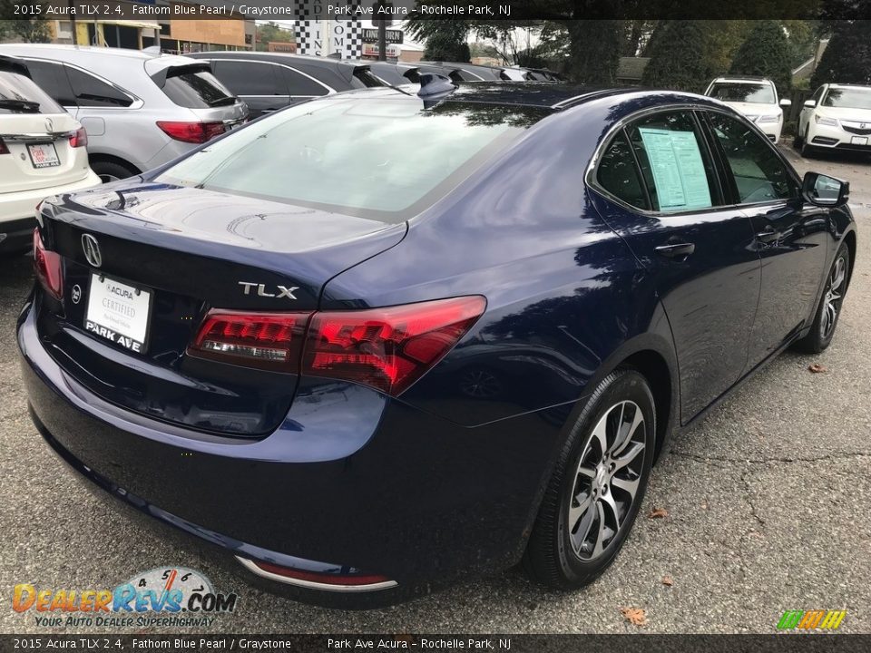 2015 Acura TLX 2.4 Fathom Blue Pearl / Graystone Photo #7