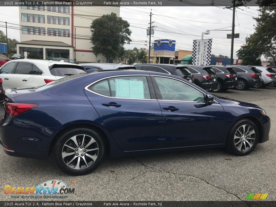 2015 Acura TLX 2.4 Fathom Blue Pearl / Graystone Photo #8