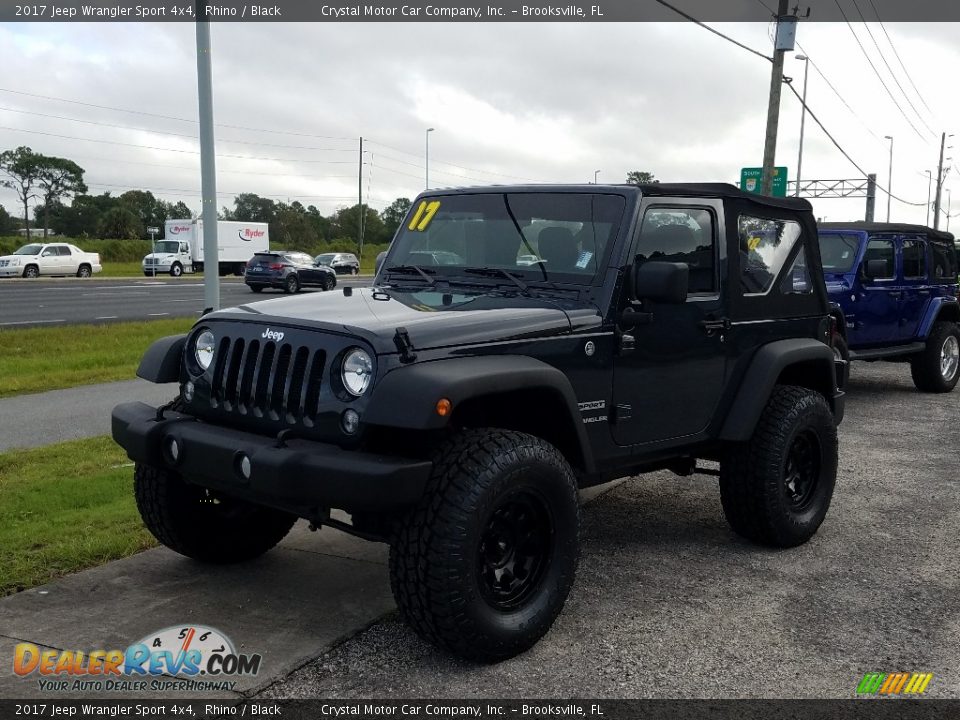 2017 Jeep Wrangler Sport 4x4 Rhino / Black Photo #1