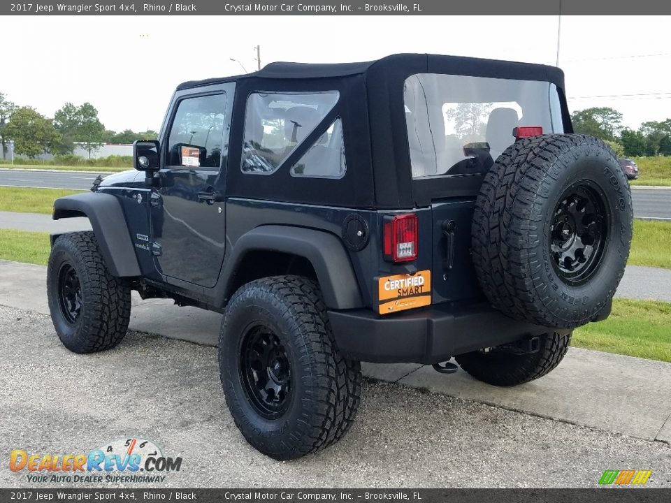 2017 Jeep Wrangler Sport 4x4 Rhino / Black Photo #3