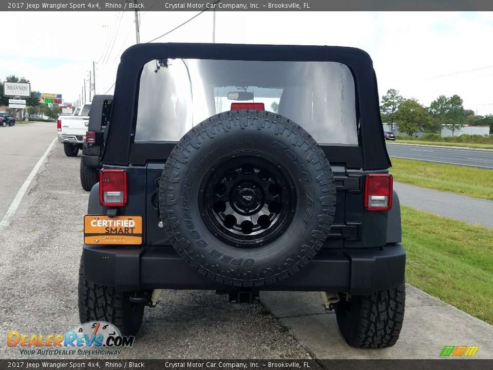 2017 Jeep Wrangler Sport 4x4 Rhino / Black Photo #4