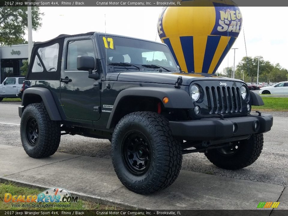 2017 Jeep Wrangler Sport 4x4 Rhino / Black Photo #7