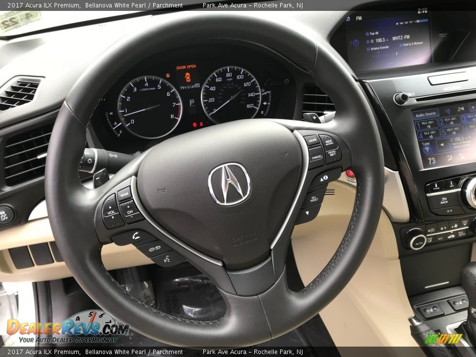 2017 Acura ILX Premium Bellanova White Pearl / Parchment Photo #8