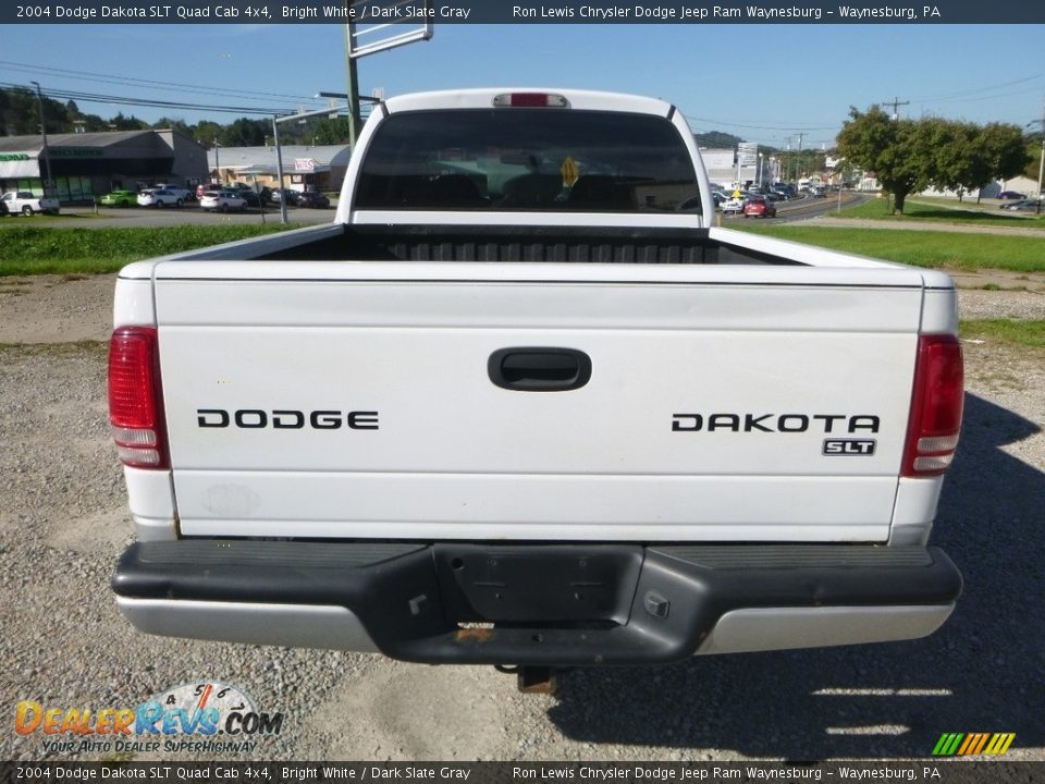 2004 Dodge Dakota SLT Quad Cab 4x4 Bright White / Dark Slate Gray Photo #4