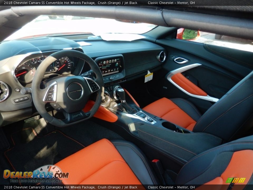2018 Chevrolet Camaro SS Convertible Hot Wheels Package Crush (Orange) / Jet Black Photo #6