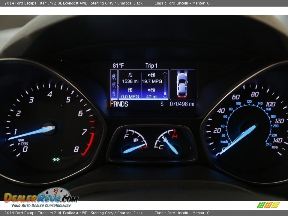 2014 Ford Escape Titanium 2.0L EcoBoost 4WD Sterling Gray / Charcoal Black Photo #8