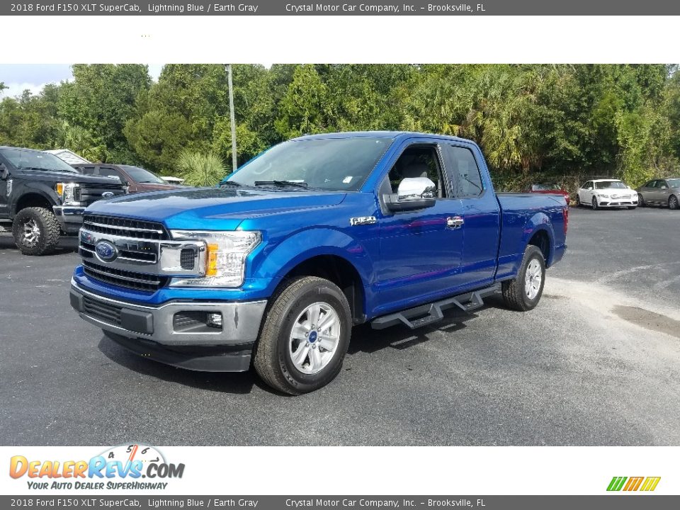 2018 Ford F150 XLT SuperCab Lightning Blue / Earth Gray Photo #1