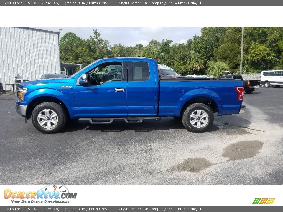 2018 Ford F150 XLT SuperCab Lightning Blue / Earth Gray Photo #2