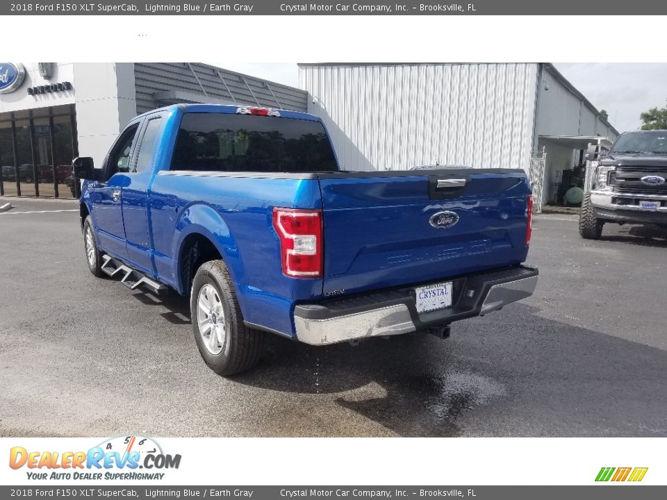 2018 Ford F150 XLT SuperCab Lightning Blue / Earth Gray Photo #3