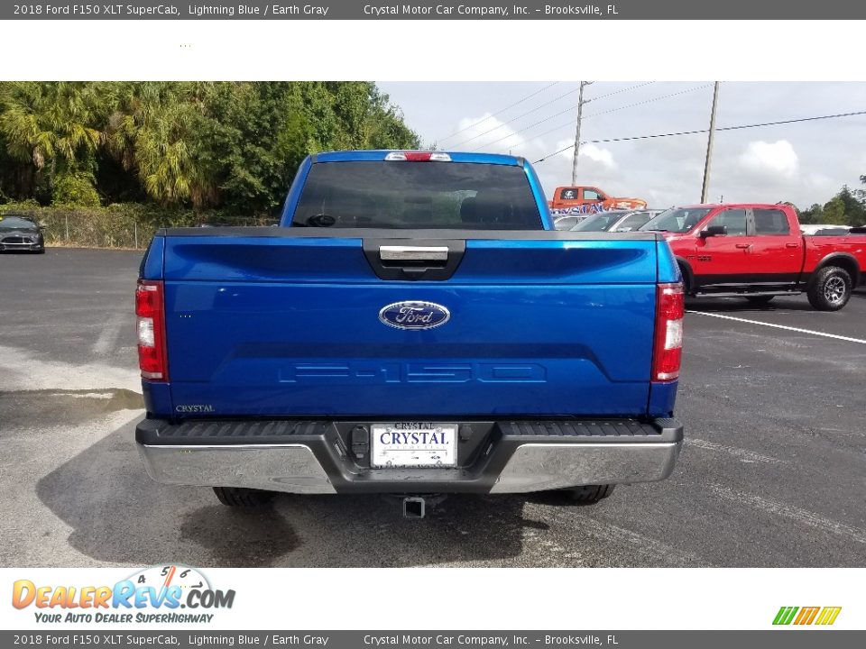 2018 Ford F150 XLT SuperCab Lightning Blue / Earth Gray Photo #4