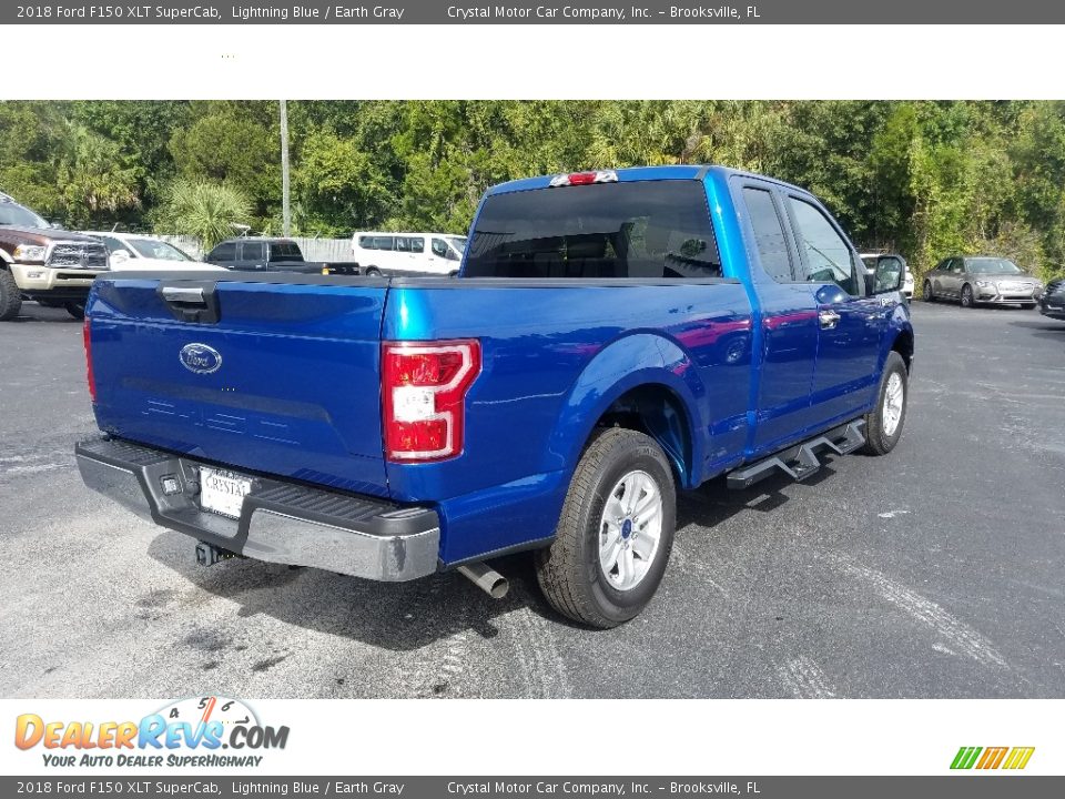 2018 Ford F150 XLT SuperCab Lightning Blue / Earth Gray Photo #5