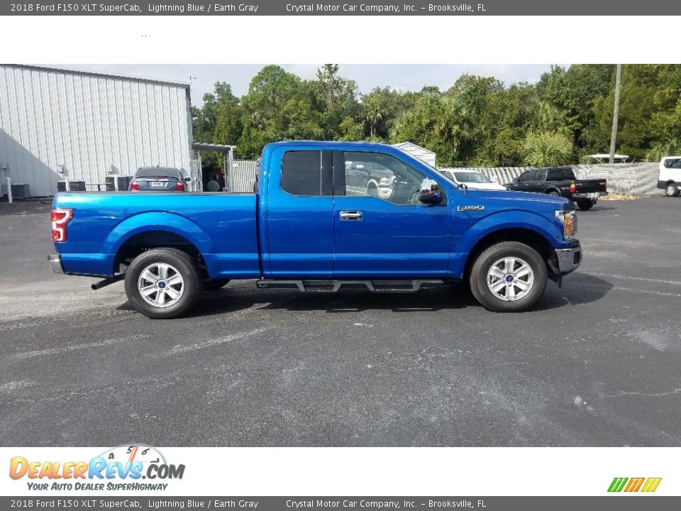 2018 Ford F150 XLT SuperCab Lightning Blue / Earth Gray Photo #6