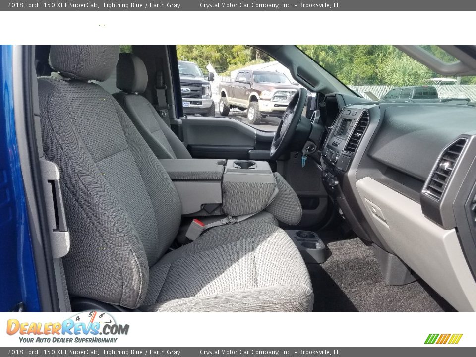2018 Ford F150 XLT SuperCab Lightning Blue / Earth Gray Photo #9