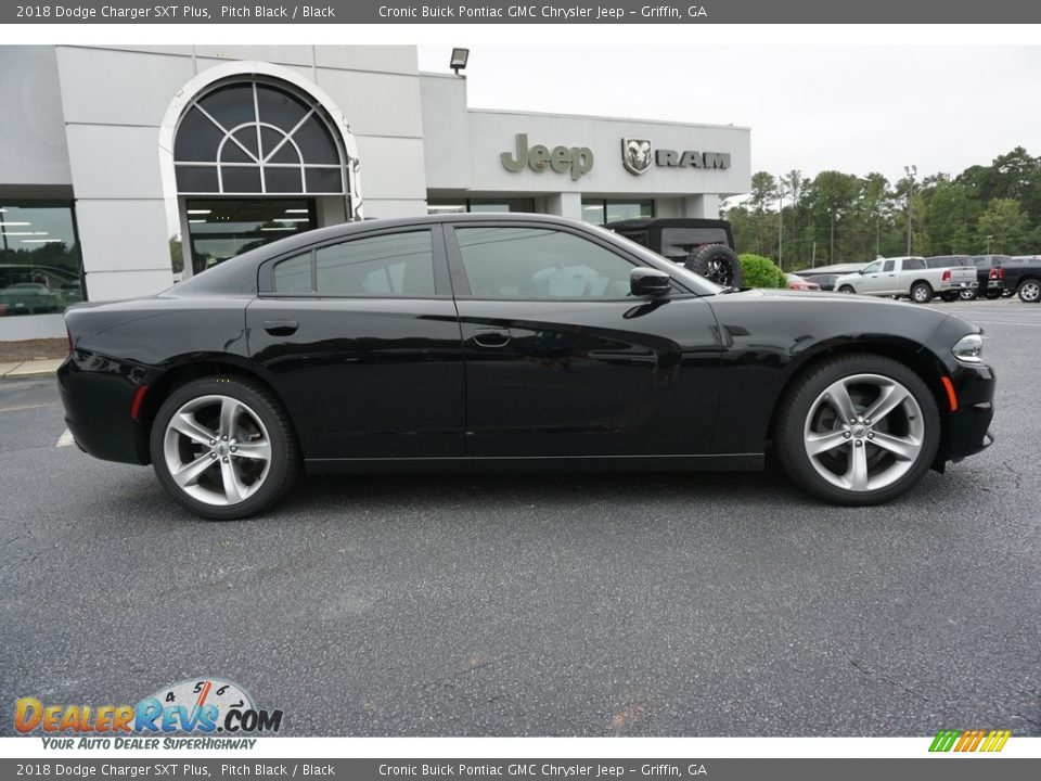 2018 Dodge Charger SXT Plus Pitch Black / Black Photo #10