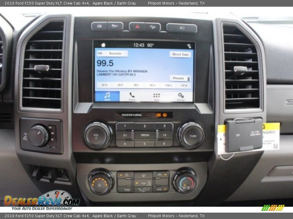 2019 Ford F250 Super Duty XLT Crew Cab 4x4 Agate Black / Earth Gray Photo #16