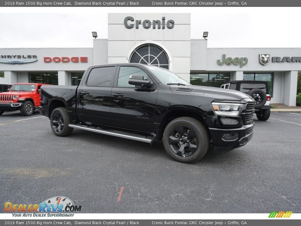 2019 Ram 1500 Big Horn Crew Cab Diamond Black Crystal Pearl / Black Photo #1