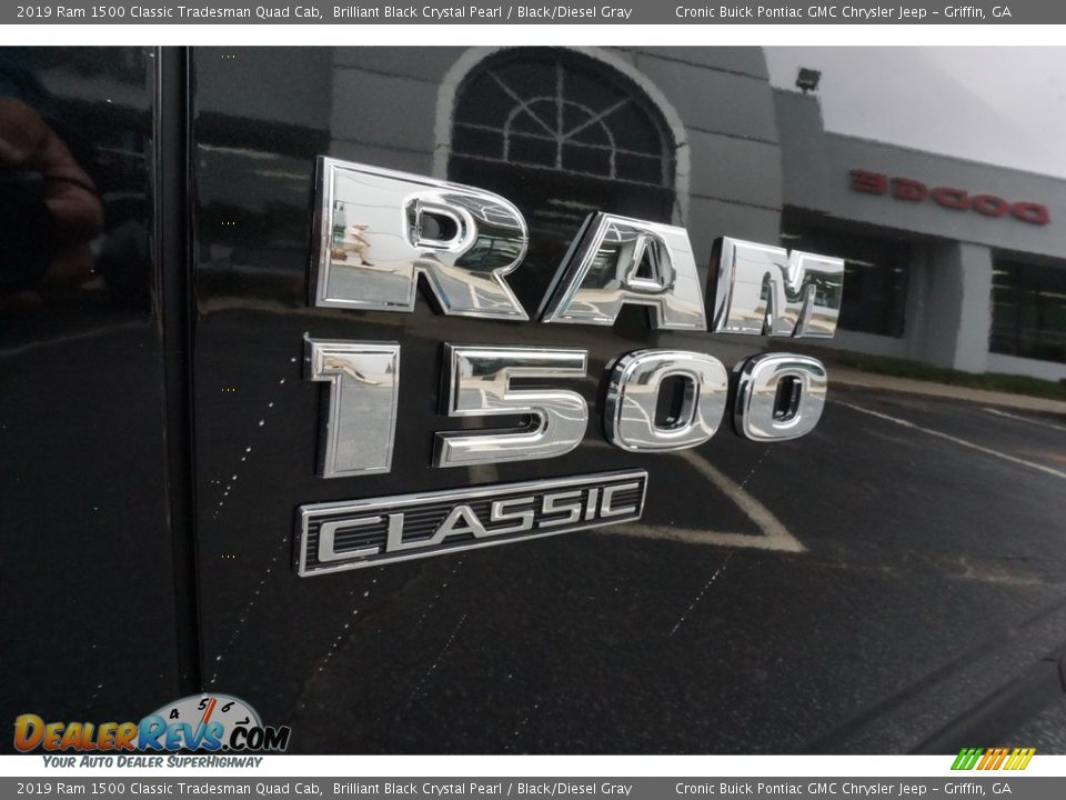 2019 Ram 1500 Classic Tradesman Quad Cab Brilliant Black Crystal Pearl / Black/Diesel Gray Photo #8