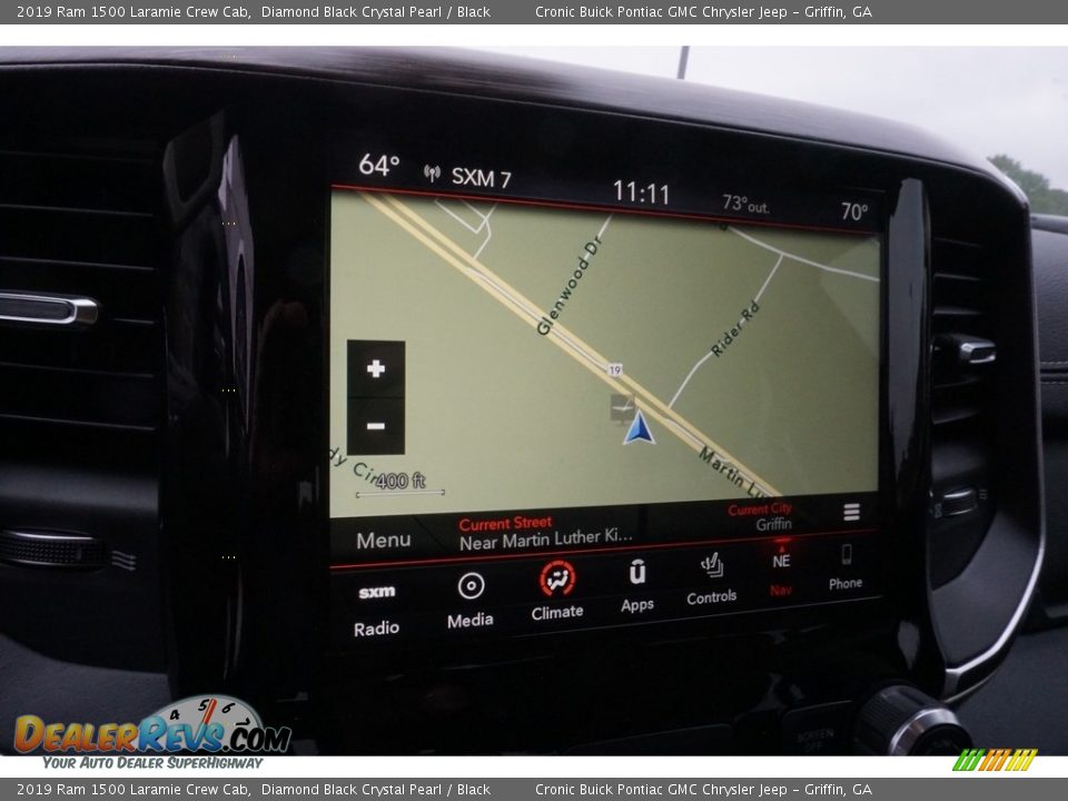 2019 Ram 1500 Laramie Crew Cab Diamond Black Crystal Pearl / Black Photo #5