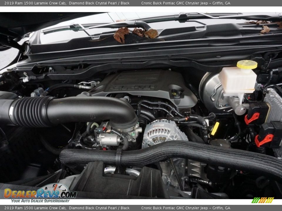 2019 Ram 1500 Laramie Crew Cab Diamond Black Crystal Pearl / Black Photo #8