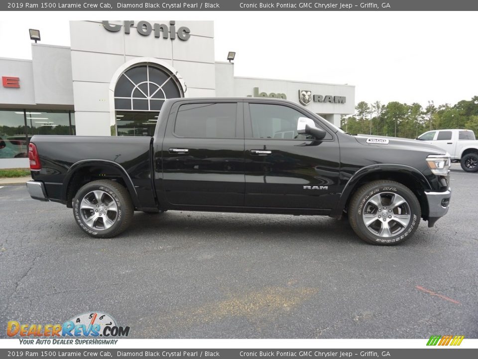 2019 Ram 1500 Laramie Crew Cab Diamond Black Crystal Pearl / Black Photo #10