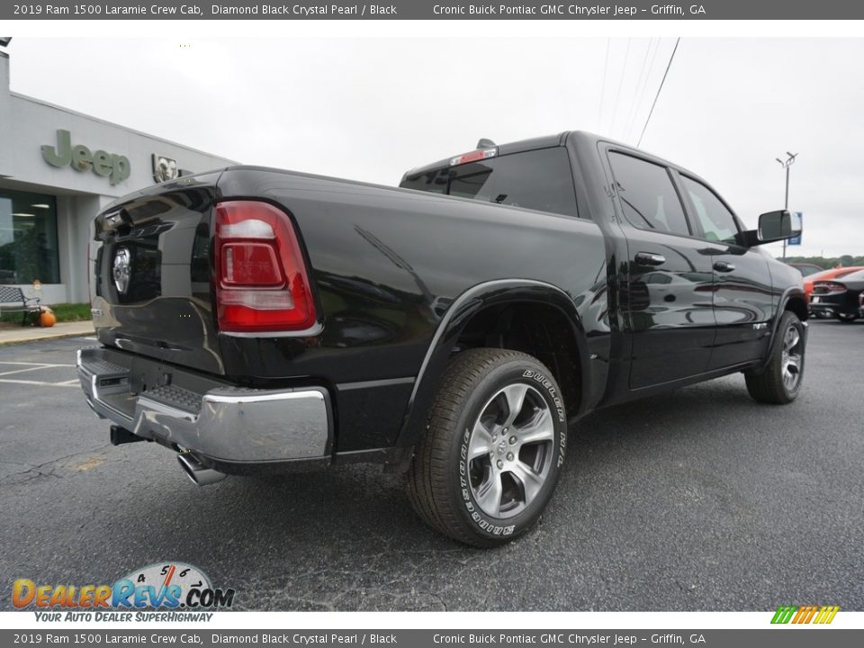 2019 Ram 1500 Laramie Crew Cab Diamond Black Crystal Pearl / Black Photo #11