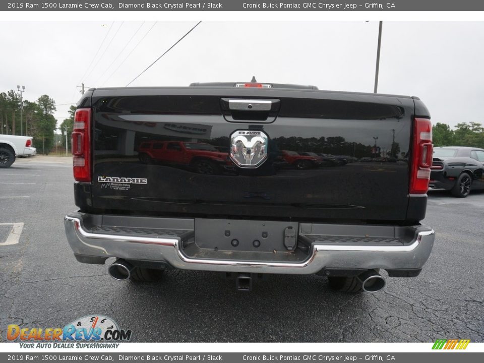 2019 Ram 1500 Laramie Crew Cab Diamond Black Crystal Pearl / Black Photo #12