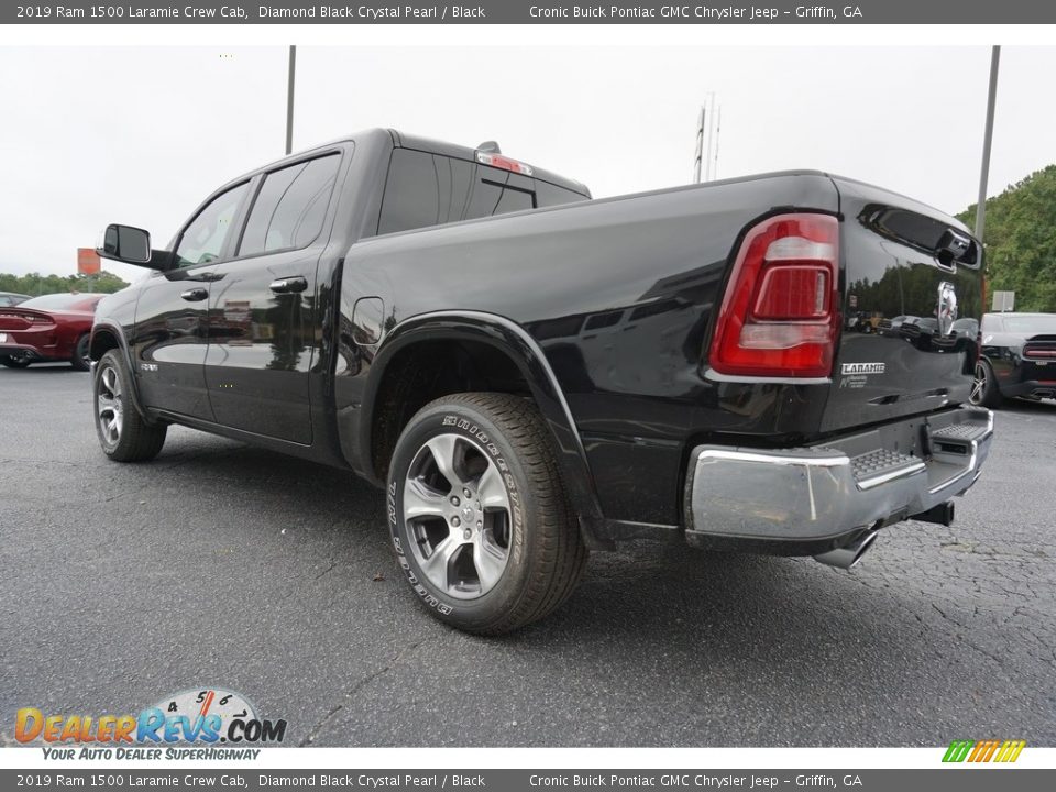 2019 Ram 1500 Laramie Crew Cab Diamond Black Crystal Pearl / Black Photo #13